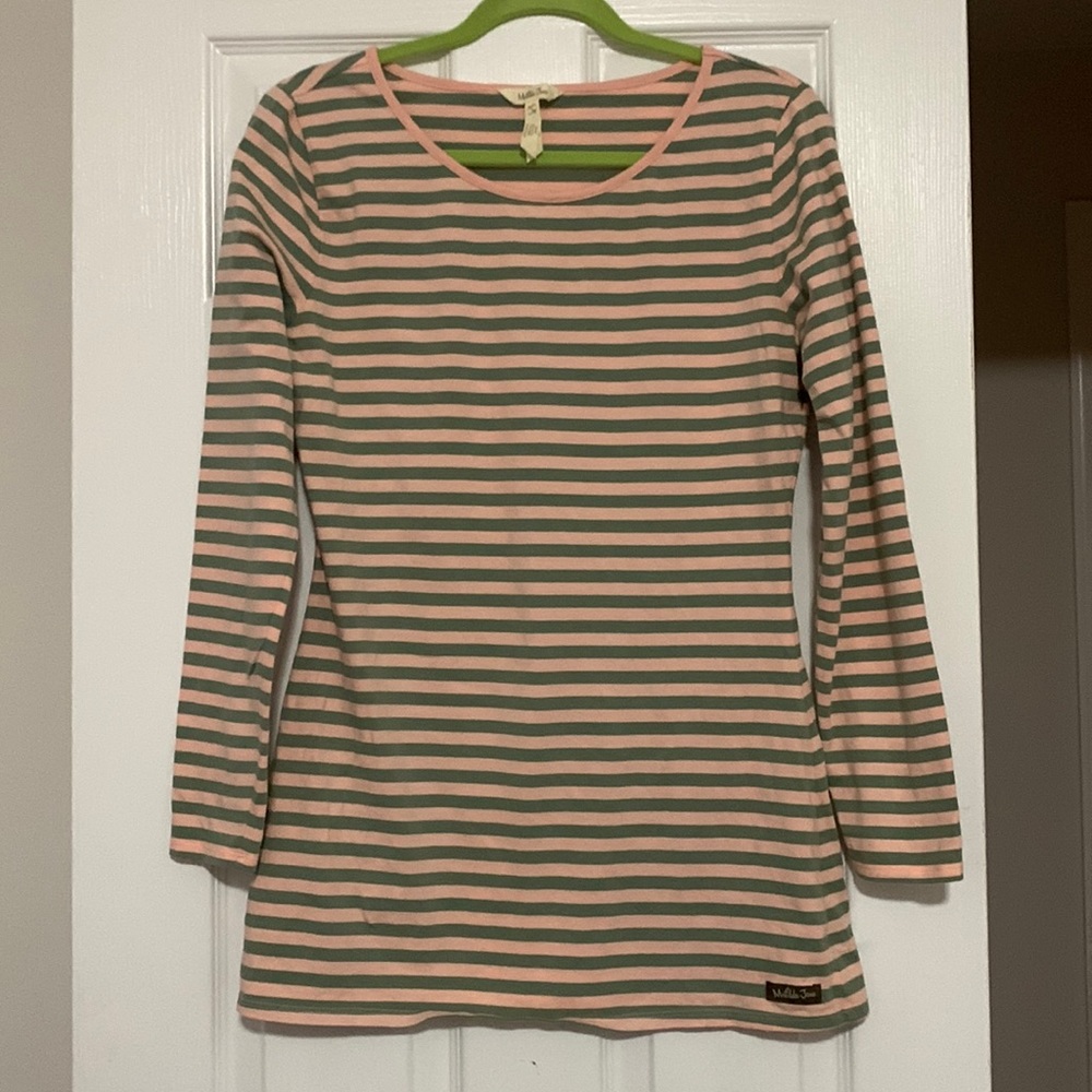 Matilda Jane Pink & Green Stripe Off the Grid Tee